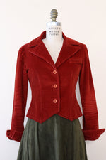 Herman Burgundy Cord Blazer XS/S