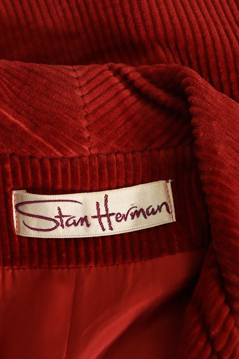 Herman Burgundy Cord Blazer XS/S