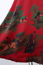 Horse Riding Print Rayon Skirt S/M