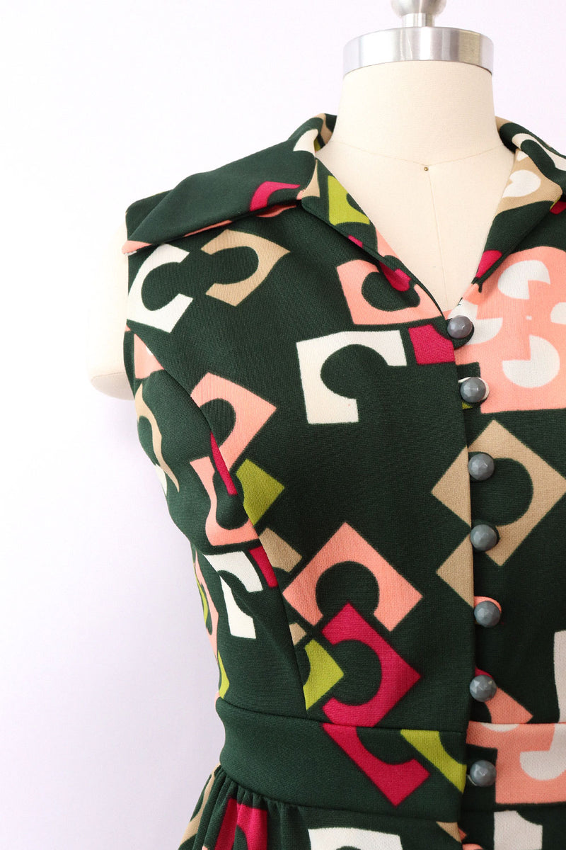 Ivy Geo Print Dress M