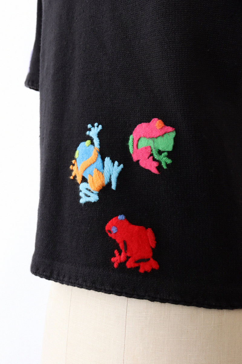 Rainbow Rainforest Frog Cardigan S/M