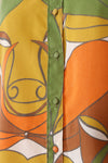 Ram Print Dress M