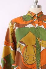 Ram Print Dress M