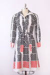 Lanvin Signature Maze Print Dress S/M