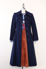 Navy Blue Long Tailored Coat XS/S
