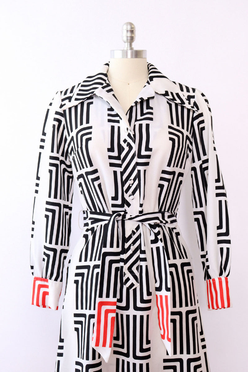 Lanvin Signature Maze Print Dress S/M