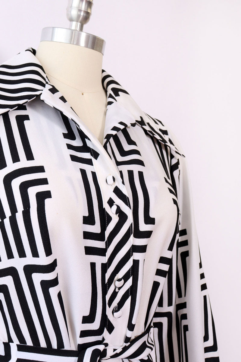 Lanvin Signature Maze Print Dress S/M