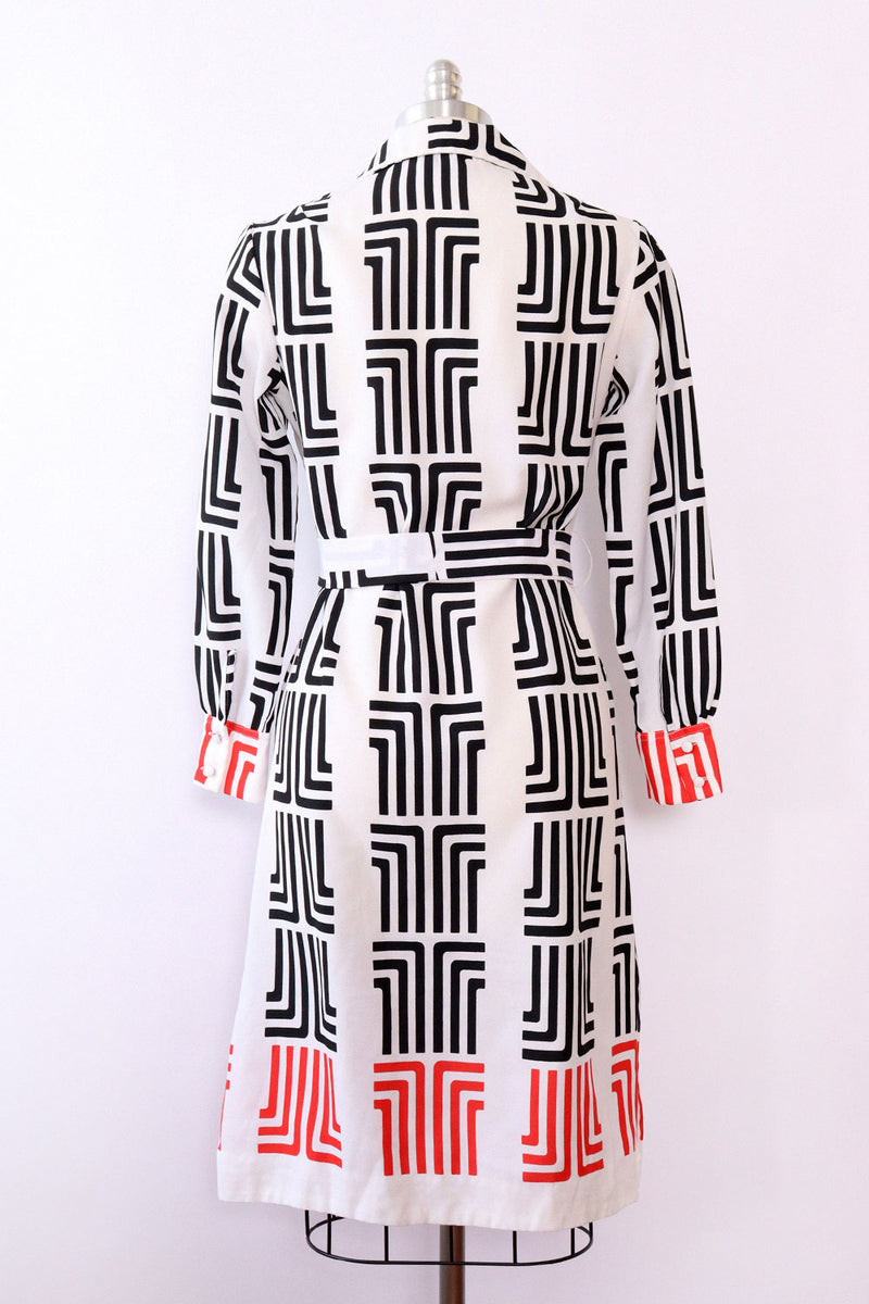 Lanvin Signature Maze Print Dress S/M