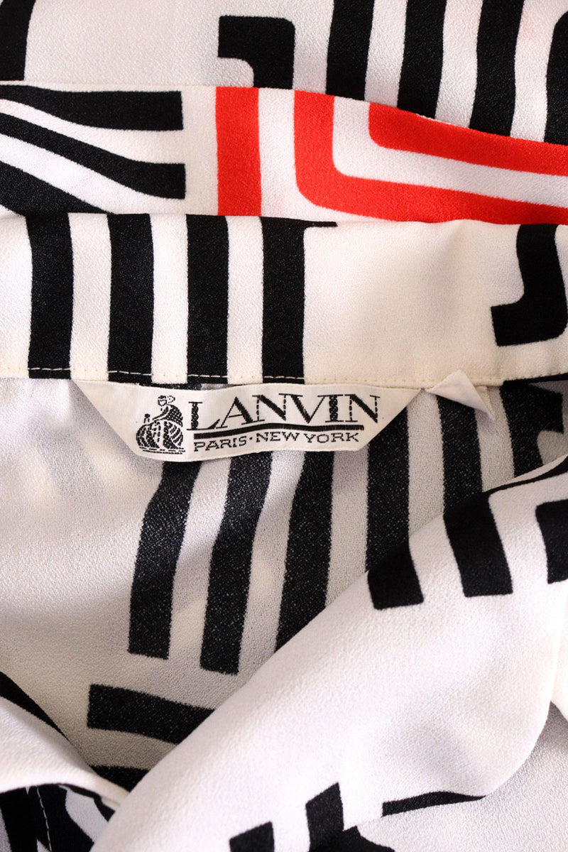Lanvin Signature Maze Print Dress S/M