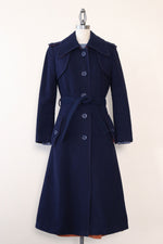Navy Blue Long Tailored Coat XS/S