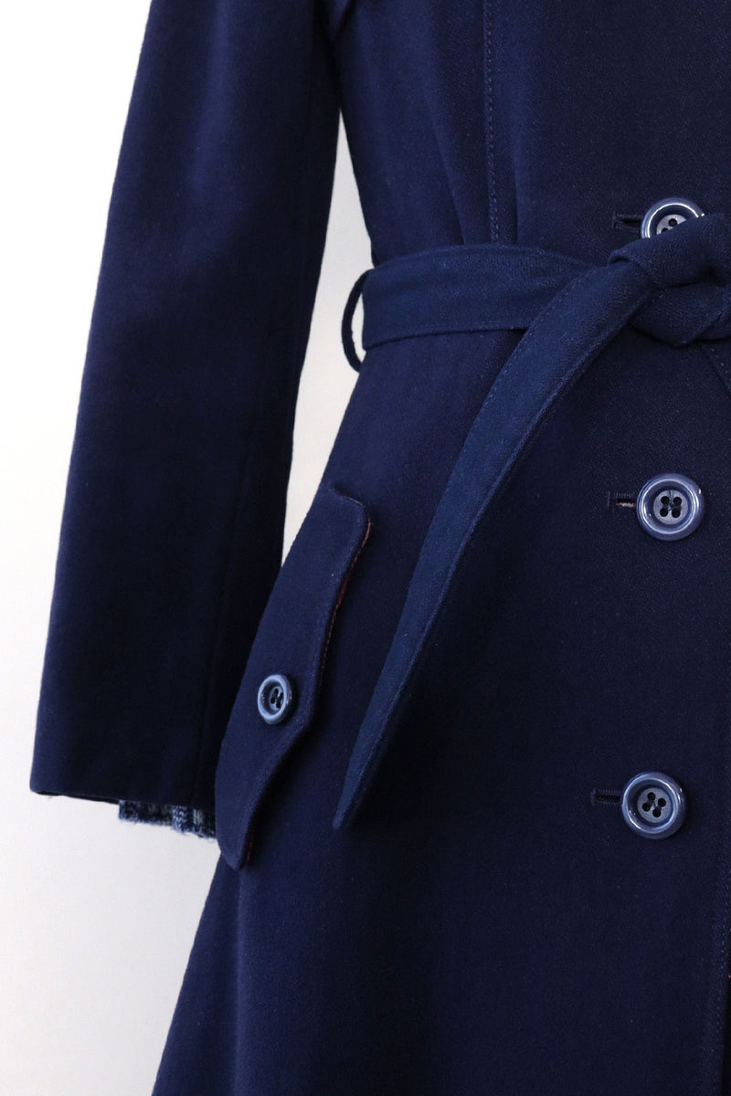 Navy Blue Long Tailored Coat XS/S