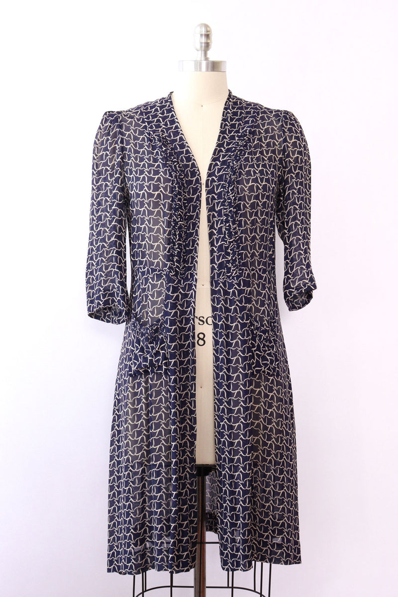 1930s Midnight Sheer Duster XS-M