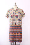 Rich Chevron Knit Skirt XS/S