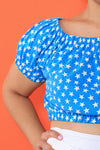 Starry Sky Blue Crop Top M/L