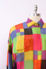 Gianni Versace Silk Chiffon Bodysuit M-M/L