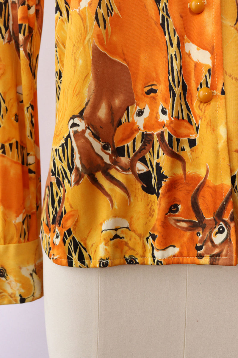 Safari Party Buttondown M-M/L