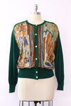 Hermès Marine Silk Cardigan M-M/L