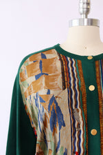 Hermès Marine Silk Cardigan M-M/L