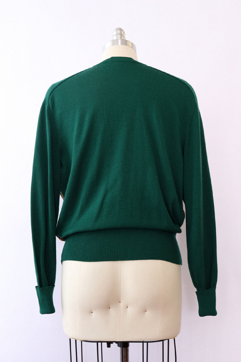 Hermès Marine Silk Cardigan M-M/L