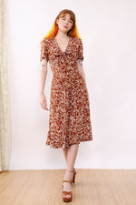 1940s Nutmeg Butterfly Dress XS/S