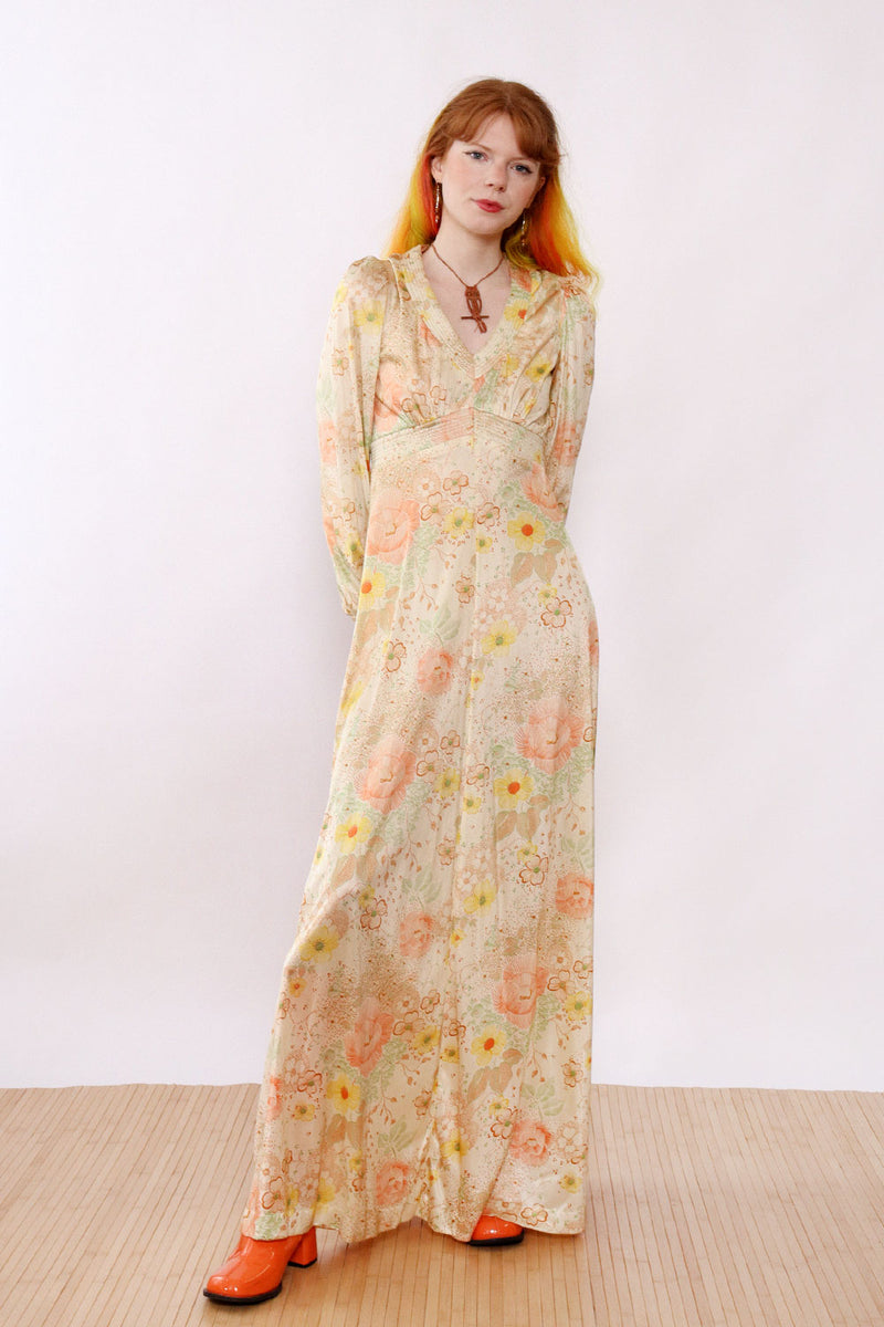 Desert Floral Maxi Dress S