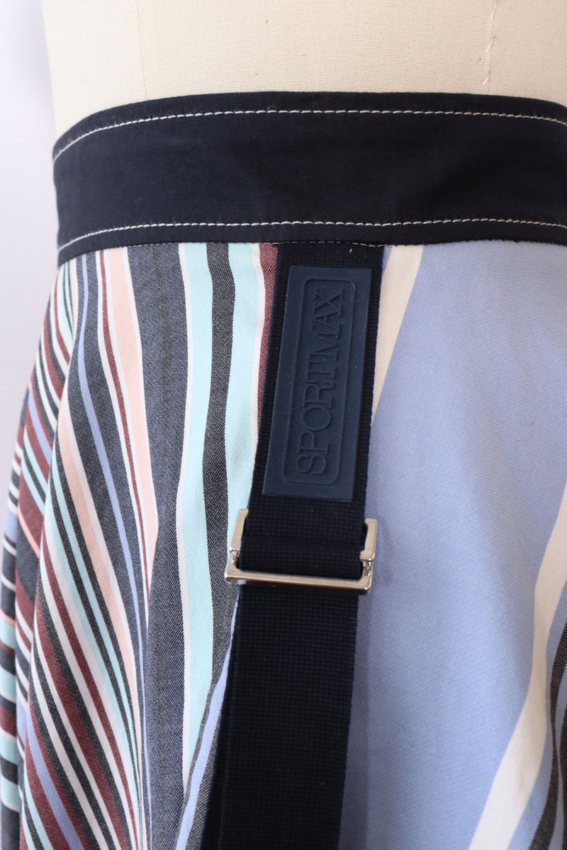 Sportmax Striped Swag Skirt S