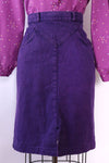 Overdyed Purple Denim Skirt L