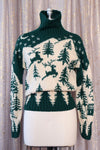 B. Altman Pine Tree Reindeer Sweater M/L