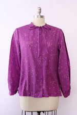 Lanvin Grape Pleat Sleeve Blouse M