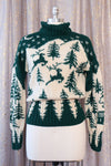 B. Altman Pine Tree Reindeer Sweater M/L