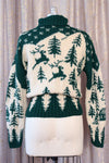 B. Altman Pine Tree Reindeer Sweater M/L