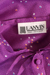 Lanvin Grape Pleat Sleeve Blouse M