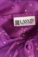 Lanvin Grape Pleat Sleeve Blouse M