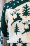 B. Altman Pine Tree Reindeer Sweater M/L