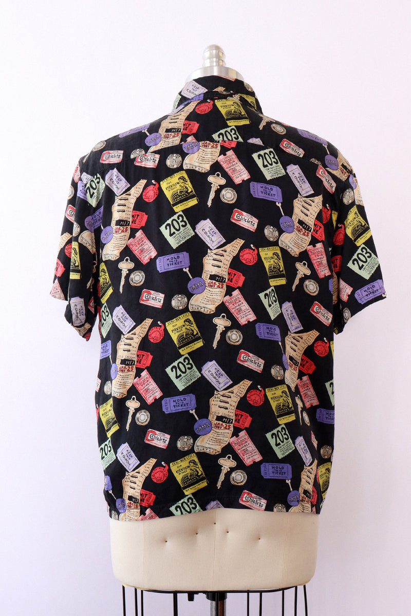 Nicole Miller Novelty Silk Top M