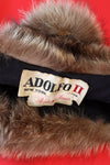Adolfo Fur Pompom Bonnet Hat