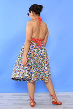Patchwork Print Circle Skirt L/XL