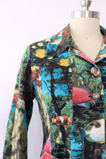 Aquarium Print Denim Jacket S/M