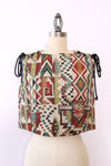 Tapestry Lace-up Crop Top XS/S