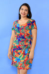 Vibrant Lillies Mini Dress L