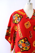 David Brown Fiery Ikat Print Caftan XS/S