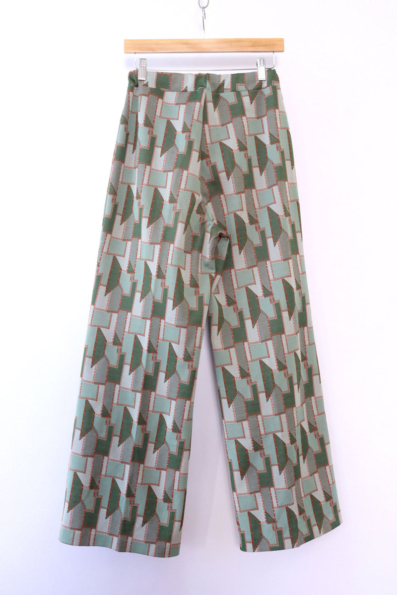 Geometric Faux Stitch Flares M/L