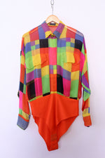 Gianni Versace Silk Chiffon Bodysuit M-M/L