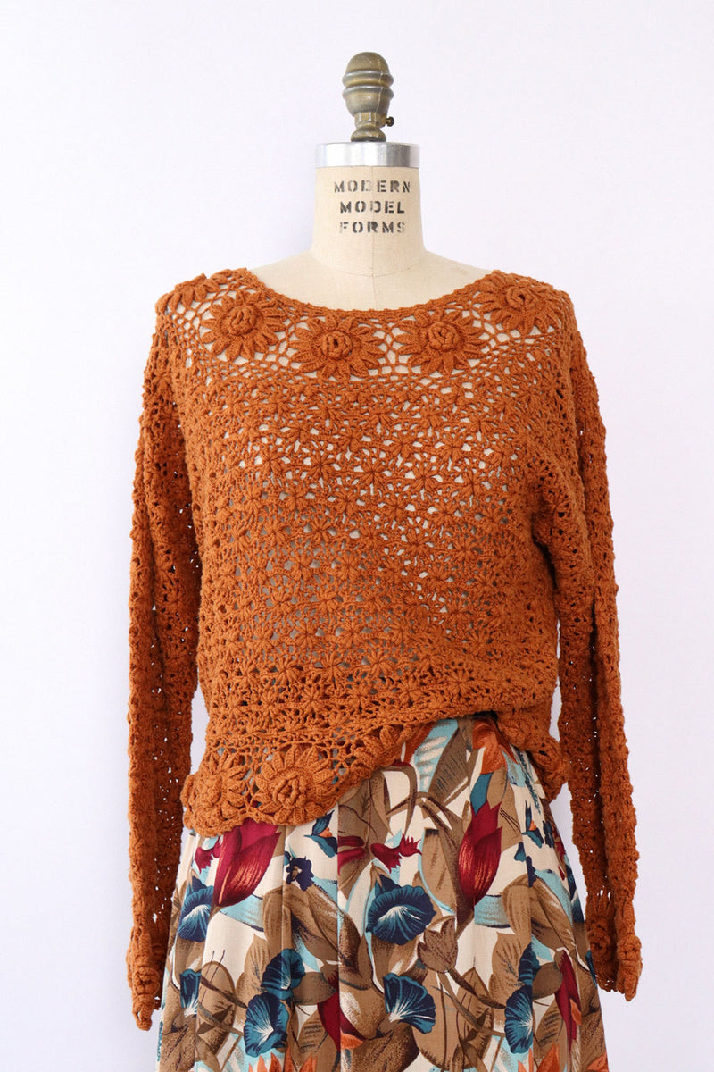 Sienna Mum Crochet Cropped Top S-L