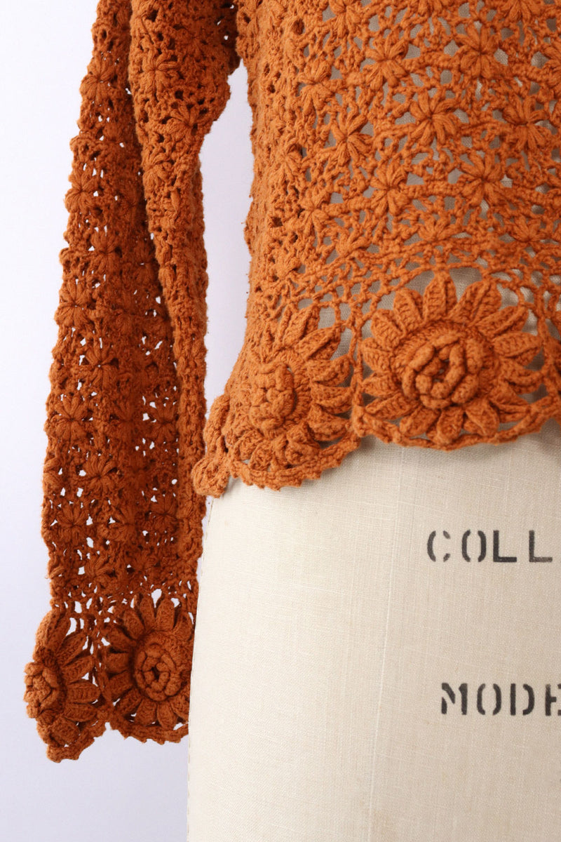 Sienna Mum Crochet Cropped Top S-L
