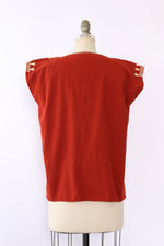 Burnt Sienna Embroidered Tunic S-L