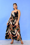 Chelsea Tropical Frond Rayon Dress L