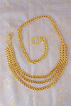 Warm Gold Chain Cascade Belt