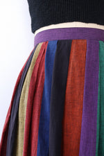 Jewel Striped Cotton Skirt XS/S