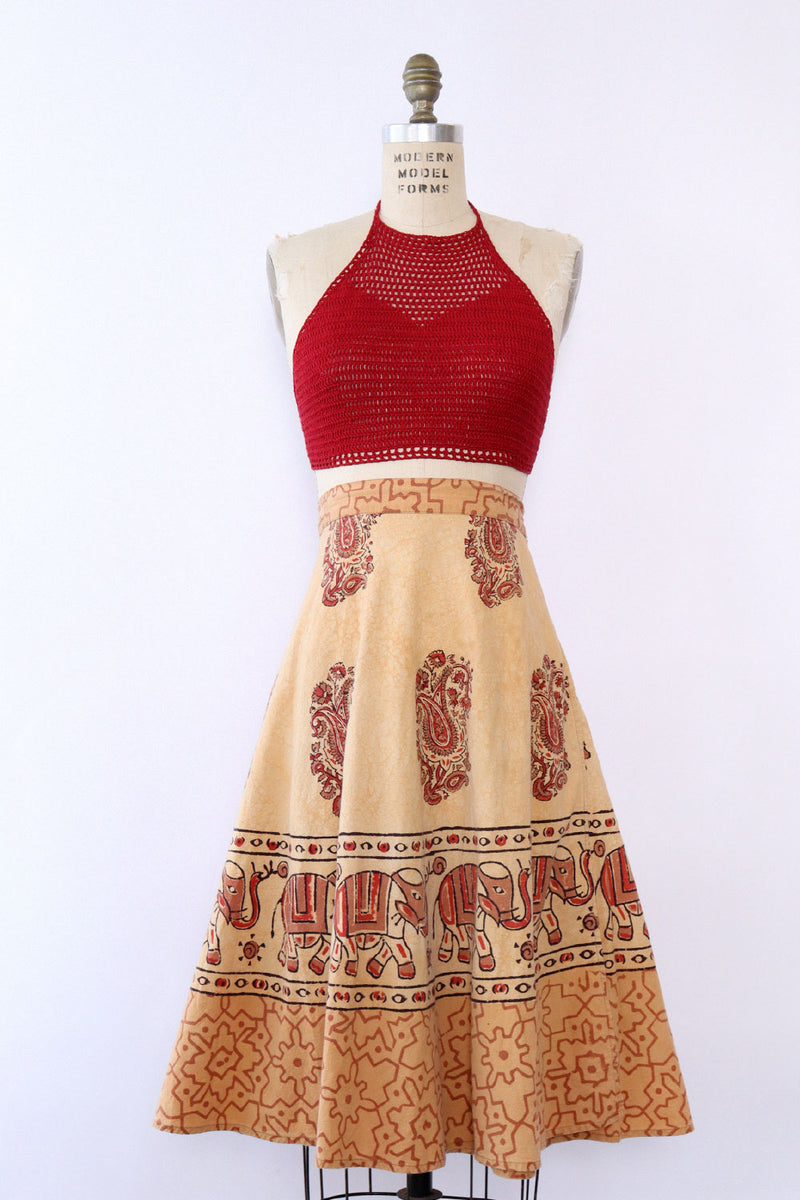 Elephant Batik Wrap Skirt M-XL